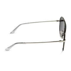 IMANI - SILVER + GREY GRADIENT WITH SILVER FLASH SUNGLASSES
