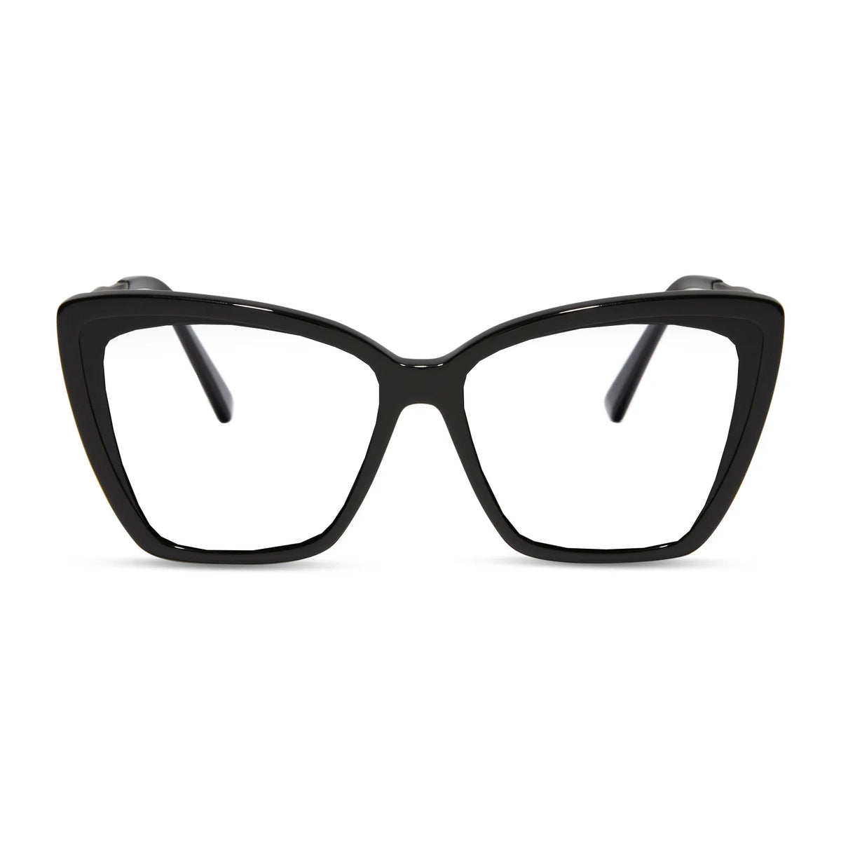 BECKY II - BLACK + GLASSES