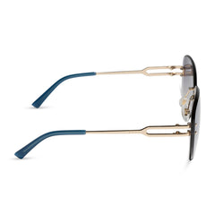 TRISTA - GOLD + SLATE GRADIENT FLASH SUNGLASSES