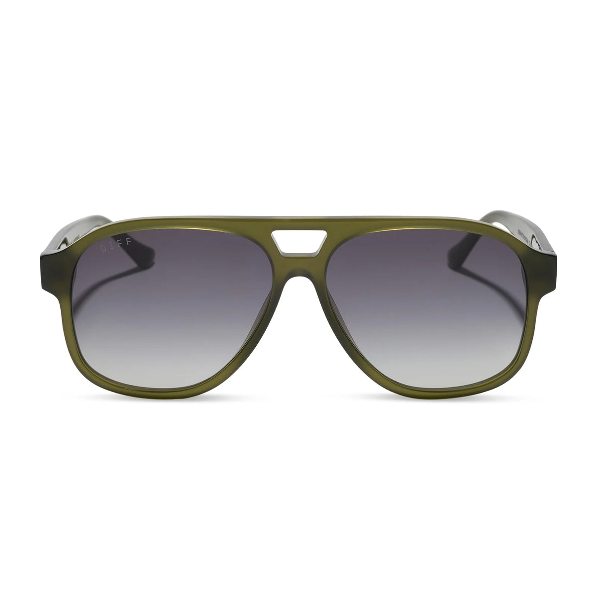 NASH - MILKY OLIVE + GREY GRADIENT SUNGLASSES