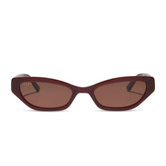 THE TRIBECA - RICH BROWN CRYSTAL + REDDISH BROWN + SUNGLASSES