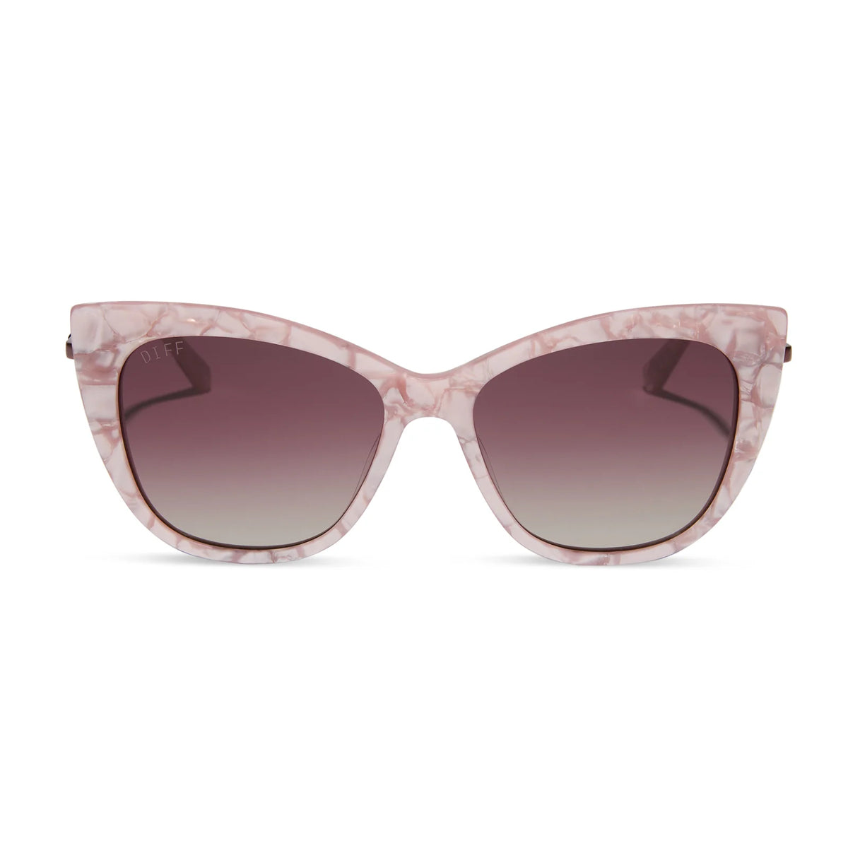 UMBRIDGE™ - PINK MOTHER OF PEARL + WINE GRADIENT HEX SUNGLASSES