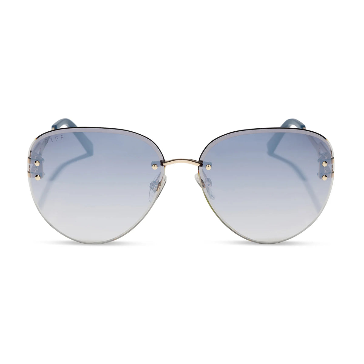 TRISTA - GOLD + SLATE GRADIENT FLASH SUNGLASSES