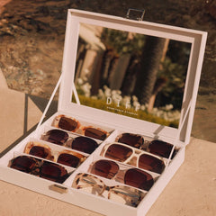 VANITY CASE - 8 PAIR + WHITE