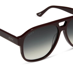 NASH - BURGUNDY + GREY GRADIENT SUNGLASSES