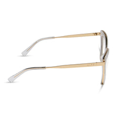 BECKY IV - CLEAR CRYSTAL + GOLD + GLASSES