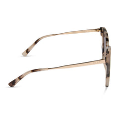 BECKY II - CREAM TORTOISE + PINK MIRROR SUNGLASSES