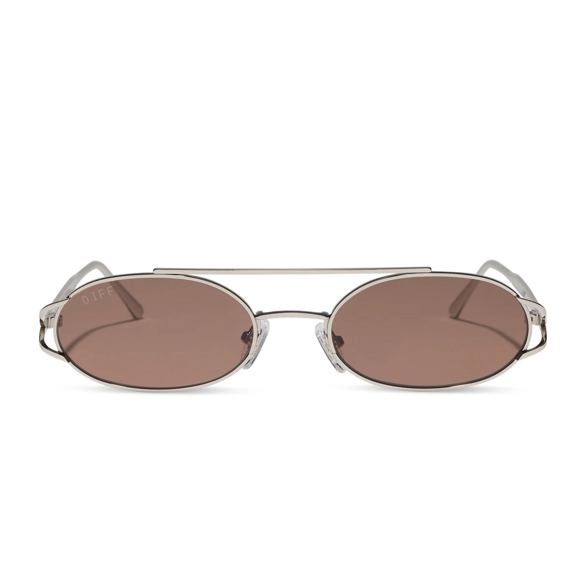 THE BROOKLYN - SILVER + BROWN + SUNGLASSES