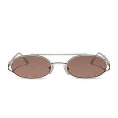 THE BROOKLYN - SILVER + BROWN + SUNGLASSES