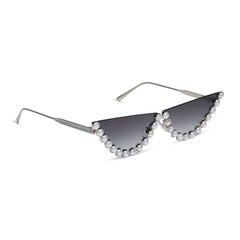 MINDY CAT EYE - CHAMPAGNE PEARL + GREY GRADIENT SUNGLASSES