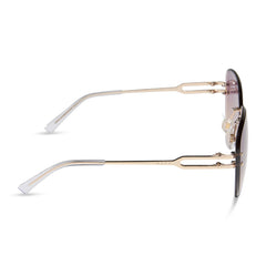 TRISTA - GOLD + MISTY LILAC GRADIENT SUNGLASSES